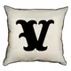 Подушка с мешковины Letter V 45x45 см (45PHB_ABC043_WH)