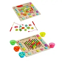 Ігровий центр 4FUN Game Club Wood, магнітна рибалка, сортер, мозаїка. Multicolor (132814)