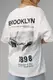 Женская футболка с принтом Brooklyn - молочный цвет, M