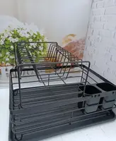 Сушарка для посуду Kamille KM-0757 43х16х32.5 см чорна