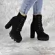 Женские зимние ботильоны на каблуке Fashion Quinn 1325 39 размер 25 см Черный