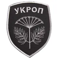 Шеврон на липучке Батальйон Укроп 8х10 см серый вышитый патч нашивка