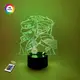 3D ночник "Джотаро Куджо" (УВЕЛИЧЕННОЕ ИЗОБРАЖЕНИЕ)+ пульт ДУ + сетевой адаптер + батарейки (3ААА)  3DTOYSLAMP