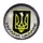 Магнит "Герб Украины", черно-серый