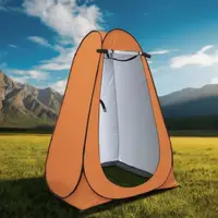 Палатка для душа туристическая 120х120х190 см автоматическая,кабинка кемпинговая  для переодивания,душа,туалета оранжевый