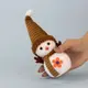 Декор новогодний Снеговик 20см с желтым цветочком