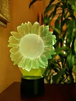 Сменная пластина для 3D светильников "Подсолнух" 3DTOYSLAMP