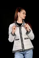 Куртка женская белая демисезонная код П326 XXL