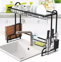 Сушарка для посуду Kamille KM-754 29.5х55.5х77 см чорна