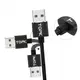 Магнитный кабель для зарядки Topk USB 2m 2.1A 360° TK51i-VER2 Type-C Black magnetic