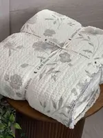 Плед двосторонній мусліновий євро L&M Home Textiles 20297 200х220 см світло-сірий