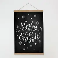 Постер тканевый на стену Baby it's cold outside 60х93 см (TPSR_23NY018)