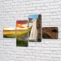 Модульные картины триптих, на Холсте нат., 90x140 см, (30x35-2/75х30-2)