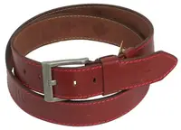 Чоловічий шкіряний ремінь під джинси Skipper 3671-2 Dsquared2 бордовий 4,5 см