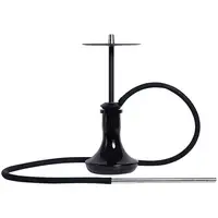 Кальян из стали Tiaga Hookah - Black Edition X на колбе Craft прозрачная Черный