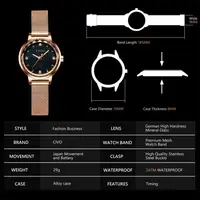 Жіночий годинник CIVO 8024C Stainless Steel Mesh Band