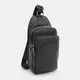 Мужской кожаный рюкзак через плечо Borsa Leather K1a1003bl-black