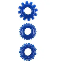 Набор эрекционных колец Gear Up Rings, Blue