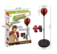 Боксерський набір Boxing MY16 A груша рукавички насос. Black and Red (129167)