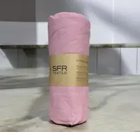 Простынь на резинке трикотажная SFR Textille пудра 180х200см