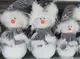 Интерьерная фигурка новогодняя Снеговик в СЕРОМ КАЛПАКЕ 27 см