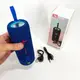 Портативная Bluetooth колонка TG619C FM-радио USB/TF с ремешком блютуз колонка с подсветкой Цвет: синий