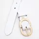 Женский кожаный ремень Borsa Leather CV1ZK105-goldwhite