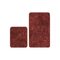Набір килимків для ванної Arya Damaks AR-A107216-Burgundy 2 предмета бордові