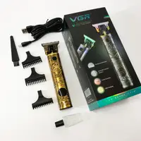 Машинка для стрижки волосся і бороди VGR V-097, Машинка для підстригання Окантувальна машинка. Колір: золотий