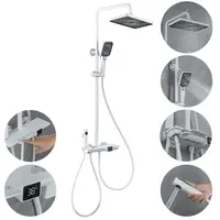 Душевая система с тропическим душем 4 в 1 Shower Kraft А401 White