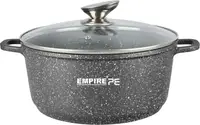 Каструля з кришкою Empire Грей EM-7341 20 см 2 л сіра