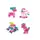 Конструктор Building Block, 300 деталей, наклейки, в сумке. Pink (148981)
