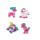Конструктор Building Block, 300 деталей, наклейки, в сумке. Pink (148981)