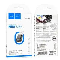 Перехідник HOCO USB male to C female USB2.0 transparent adapter UA36C |480Mbps, 3A|