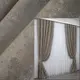 Комплект готовых штор из жаккарда, коллекция "Sultan YL", Турция. Цвет бежево-серый. Код 1208ш 2 (2шт. 2х2,7м.)