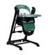 Кресло-качалка + стульчик для кормления ребенка 2в1 Caretero INDIGO Black Green / Детское кресло качели