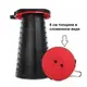 Складной туристический стул 47 см Telescopic stool для пикника туризма рыбалки походный табурет Чёрный с