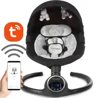 Укачивающий центр детский Kidwell 2в1 REVE Black/Silver / Качалка шезлонг для новорожденных