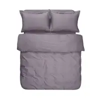 Постельное белье сатин premium Lotus Home - Dakota сливовый семейный