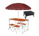 Раскладной стол - чемодан с 4 стульями Folding Table для пикника, рыбалки, дачи, 120х60 см Стол-чемодан