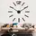 Большие настенные 3D часы (наклейки) DIY Clock Black (3726)