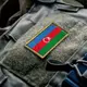 Шеврон на липучке Флаг Азербайджана 3,2х5,7 см вишитий патч нашивка Азербайджана