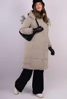 Куртка женская бежевая еврозима код П843 XXL