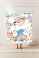 Плед 3D зі своїми побажаннями з метрикою Мрії про пригоди та дружбу 1 фото 20222395_B 11601 135х160 см