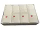 Набор турецких кухонных полотенец Maison D'or Soft Hearts White-Red махровые 30х50см (4 шт)