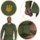 Свитшот Basic Cotton Олива (золотой трезубец) (7407), L