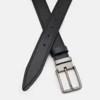 Чоловічий шкіряний ремінь Borsa Leather 125v1fx108-black