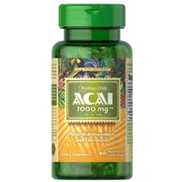 Натуральная добавка Puritan's Pride Acai 1000 mg, 60 капсул