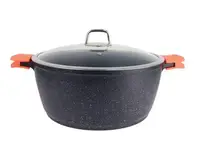 Кастрюля с крышкой Bohmann BH-7350-22-MRB 22 см 3 л серая