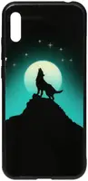 Чехол-накладка TOTO Night Light Print Glass Case Huawei Y6 2019 Howling Wolf